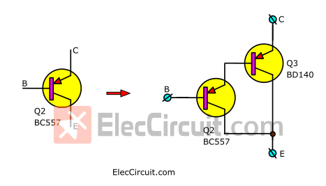 Darlington pair transistors