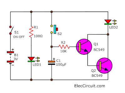 Simple electronic circuit for beginners | ElecCircuit.com