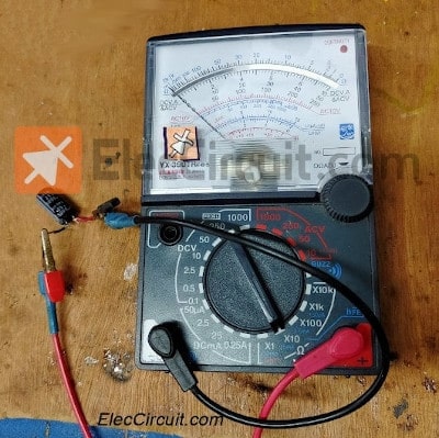 Testing recycled Electrolytic capacitor with analog ohm-meter