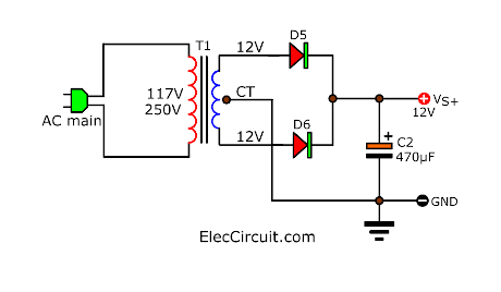 12V DC Power supply circuit
