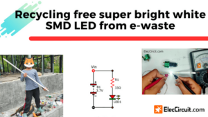 Recycling free white SMD LED from e-waste