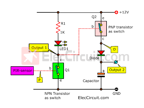  timer concept adding PNP transistor