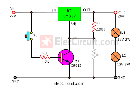 LM317 transistor as switch