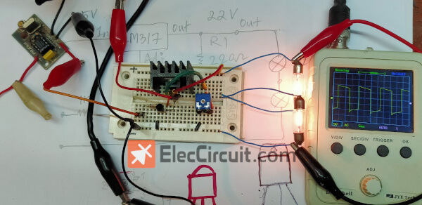 Testting LM317 power switch controller