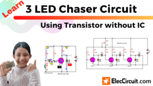 Try 3 LED chaser circuit using transistor without IC