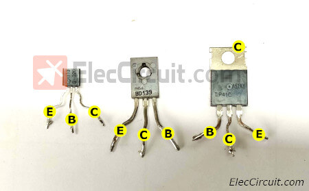 NPN transistors pinout