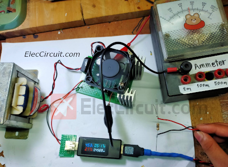 Prototype testing 5V/3A power supply circuit