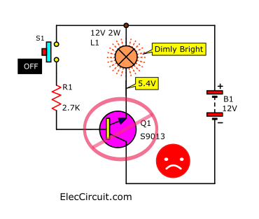 C-E transistor that wrong polarity