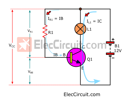 Base resistor of transistor circuit