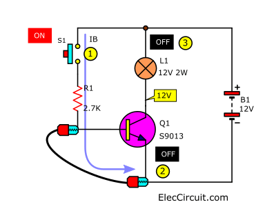 Stop transistor short base bias