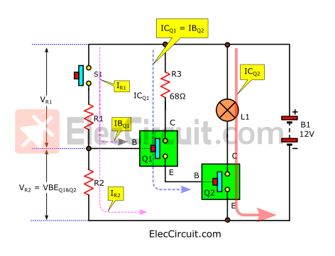 diagram current-voltage two transistor drivers