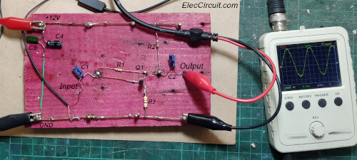 Experiment self bias of small signal amplifier circuit using transistor