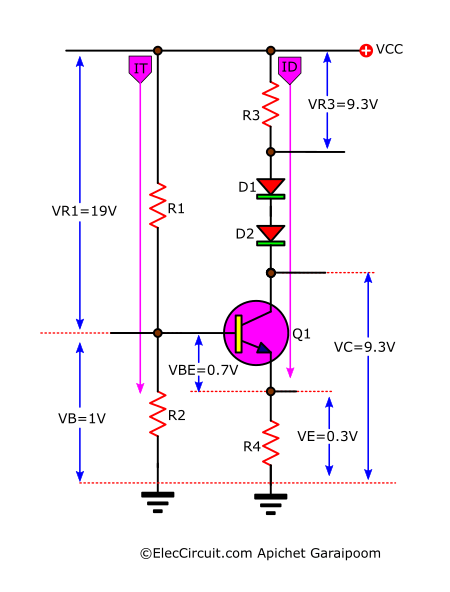 Setting voltage and current at Q1 in preamplifier circuit