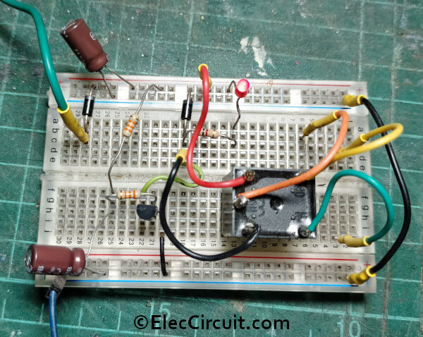 Testing simple-turns-on-speaker delay on breadboard