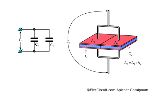 parallel capacitor diagram