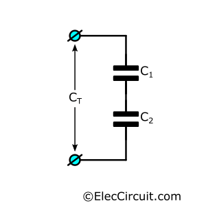 two capacitors in series connection