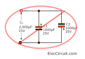 wrong electrolytic capacitor connection