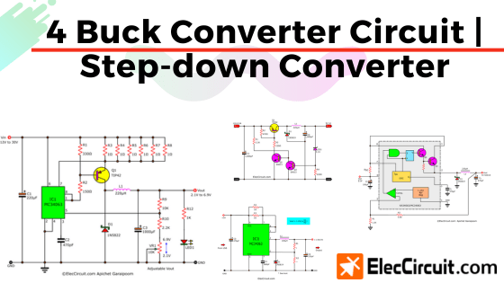 4 buck converter circuits and step-down-voltage