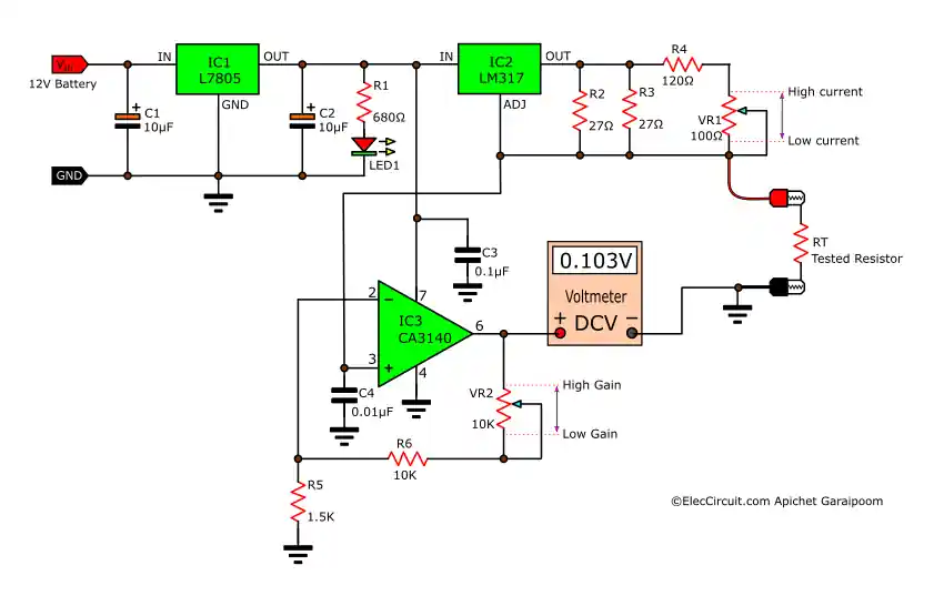 DIY Milli-ohmmeter circuit