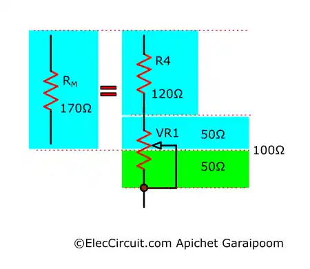 Resistor and Trimpot in Series Acting as RM