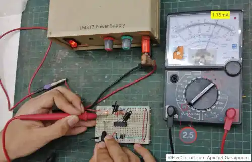 Measuring the CMOS Sink Current With an Ammeter