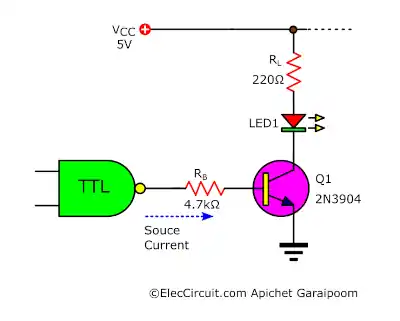 using  transistor to increase source current