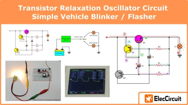 Transistor Relaxation Oscillator Circuit Simple Vehicle Blinker Flasher