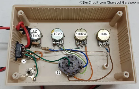 Inside of the lab resistance box.
